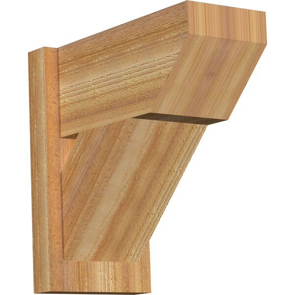 Ekena Millwork Traditional Slat Rough Sawn Outlooker, Western Red Cedar, 8"W x 16"D x 16"H OUT08X16X16TRA06RWR - main